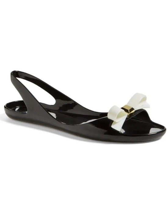 kate spade Shoes - Kate spade jelly bow sling back flat sandals